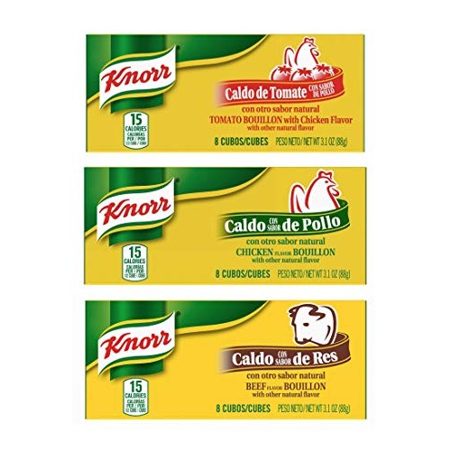 Knorr Bouillon Cubes 8 Count Box Variety Pack - Chicken, Beef An