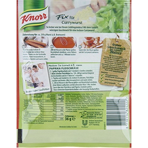 Knorr Fix For Curry Sausage - Sauce Mix 1 Pc