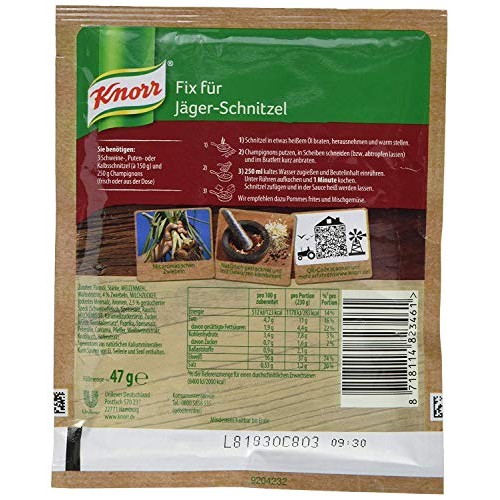 Knorr Fix Hunter Schnitzel Jäger-Schnitzel Pack Of 4