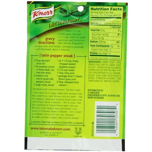 Knorr Gravy Mix, Classic Brown, 1.2 oz