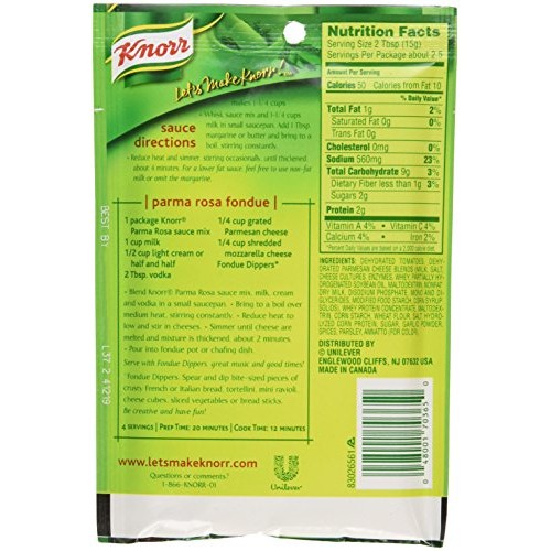 Knorr Pasta Sauces, Parma Rosa Sauce Mix, 1.3 Oz Pack Of 6