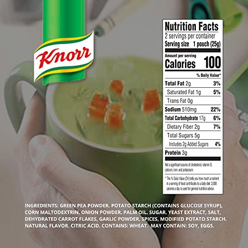 Knorr Pea Soup Mix 1.52oz 3x2 Packs for 6 Pouches Total| Delic...