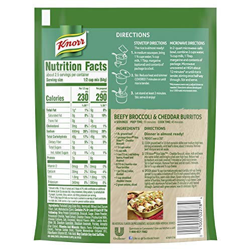 Knorr Rice Side Dish, Cheddar Broccoli, 5.7 Oz