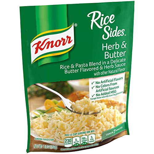 Knorr Rice Side Dish, Herb &Amp; Butter, 5.4 Oz, Pack Of 8 Knorr Rice Side Dish, Herb &Amp; Butter, 5.4 Oz, Pack Of 8