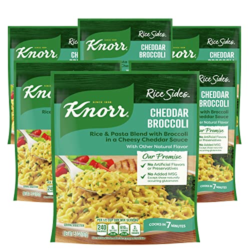 Knorr Rice Sides Cheddar Broccoli, 5.7 Ounce Pack of 6