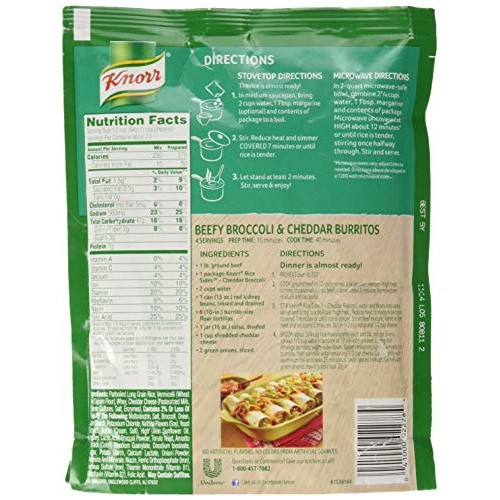 Knorr Rice Sides Dish, Cheddar Broccoli, 5.7 Oz, Pack Of 4