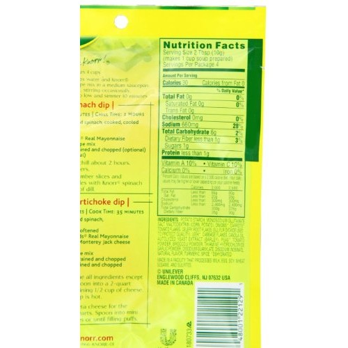 Knorr Recipe Mix, Vegetable, 1.4 Oz Pack Of 12