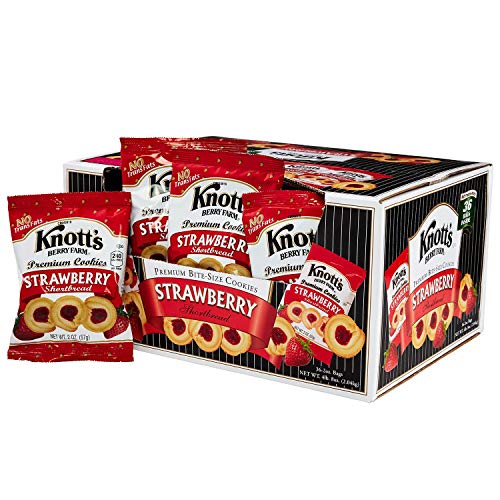 Knott’S Berry Farm Strawberry Shortbread Cookies 36 - 2 Oz Bags