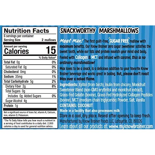 Know Brainer Max Mallow Classic Vanilla | Guilt-Free &Amp; Zero Suga