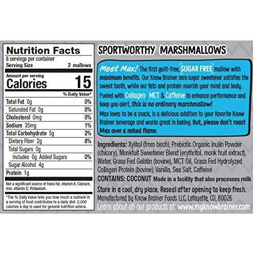 Know Brainer Max Mallow Lightning Vanilla | Guilt-Free &Amp; Zero Su
