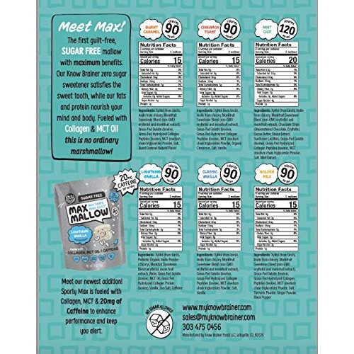 New Know Brainer Snacks Low Carb Keto Variety Pack Max Mallows -