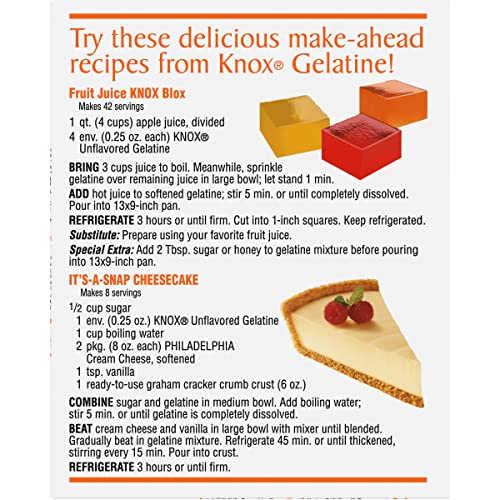Knox Unflavored Gelatin 4 Envelopes Pack of 2