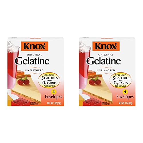 Knox Unflavored Gelatin 4 Envelopes Pack of 2