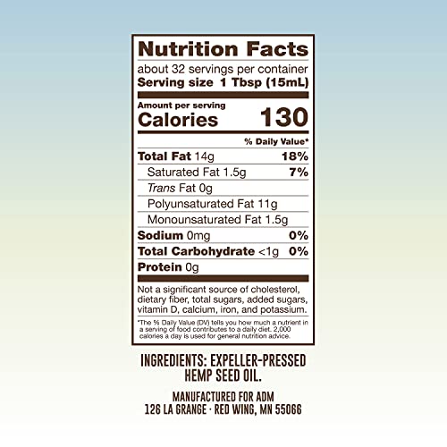 Knwble Grwn Pure Hemp Seed Oil, Expeller Pressed, Plant-Based, V