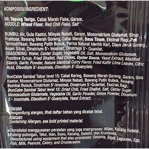 Kobe Bon Cabe Fried Noodle Instant Mie Goreng, 105 Gram 3 Pack