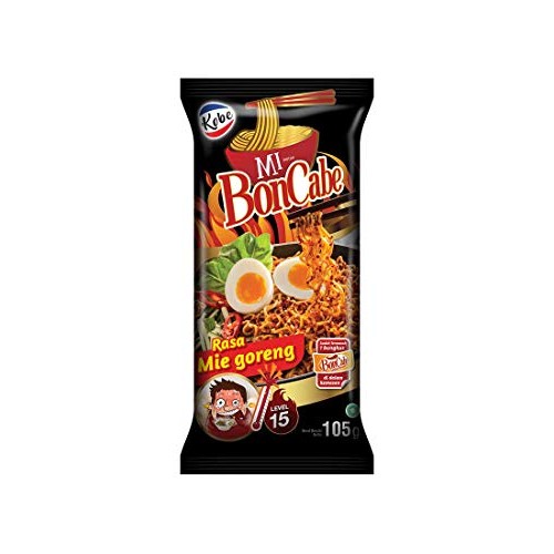 Kobe Bon Cabe Fried Noodle Instant Mie Goreng, 105 Gram 3 Pack