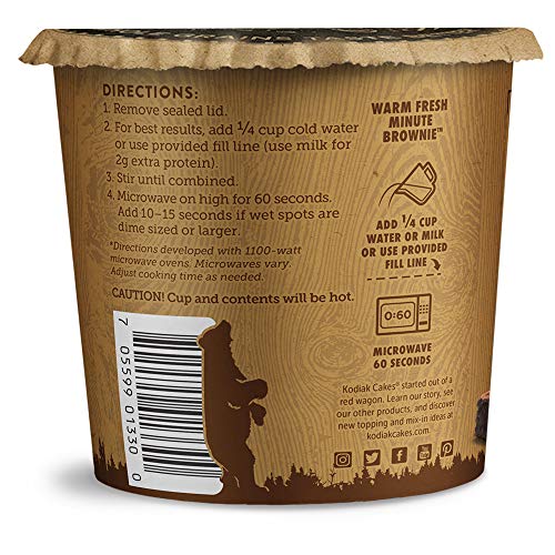 Kodiak Cakes Chocolate Peanut Butter Brownie In A Cup, 2.36 Ounc