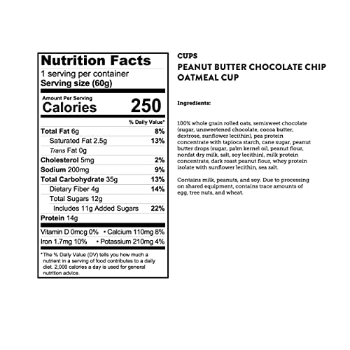 Kodiak Cakes Instant Protein Peanut Butter Chocolate Chip Oatmea