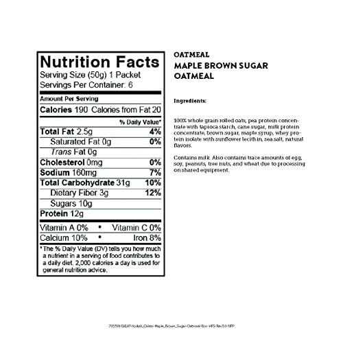 Kodiak Cakes Maple &Amp; Brown Sugar Oatmeal Packets Pack Of 6