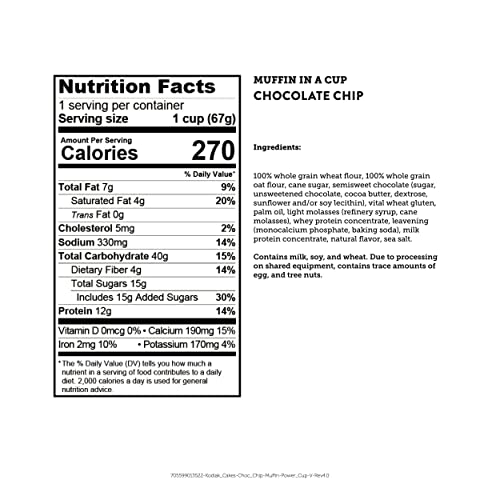 Kodiak Cakes Minute Chocolate Muffins - 100% Whole Grain, High P...