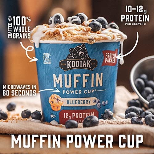 Kodiak Cakes Minute Muffin Cup Variety Pack - 100% Whole Grains,...