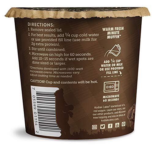 Kodiak Cakes Minute Muffins, Double Dark Chocolate, 2.36 Ounce