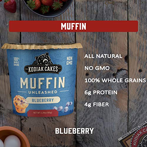 Kodiak Cakes Minute Muffins, Mountain Blueberry, 2.29 Ounce Pac...