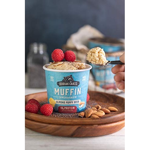 Kodiak Cakes Minute Muffins Protein Snack, Almond Poppy Seed, 2.