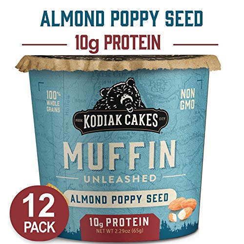 Kodiak Cakes Minute Muffins Protein Snack, Almond Poppy Seed, 2.