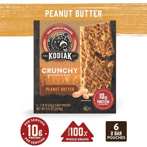 Kodiak Cakes Protein Crunchy Granola Bar, Peanut Butter, Pack o...