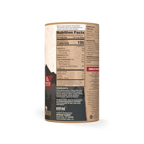 Kodiak Oatmeal Canister, Rolled Oats, High Protein, 100% Whole G...