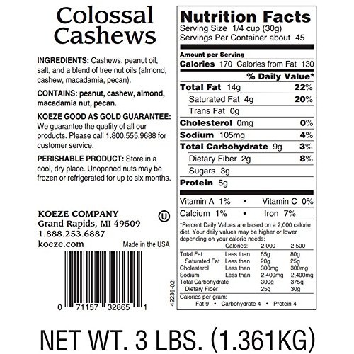 Open House - Cashew - 3 Lb. Jar