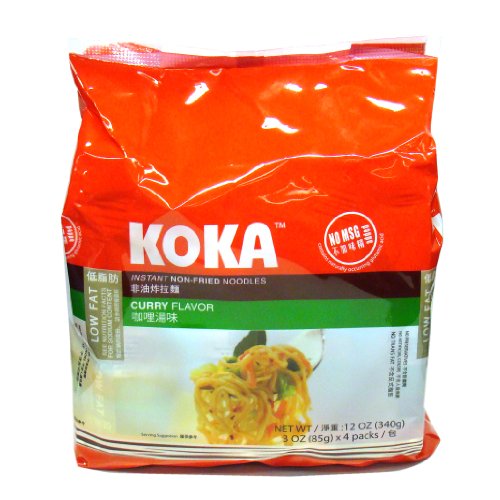 Koka Curry Flavor 3 Ounce Non-Fried Noodles, 85-Grams Pack of...