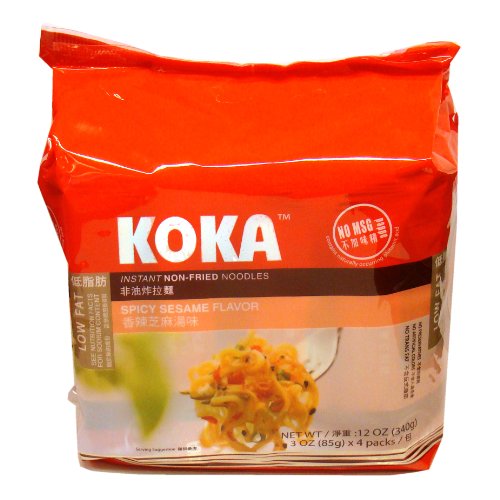 Koka Spicy Sesame 12 Ounce Non-Fried Noodles, 85-Grams Pack o...