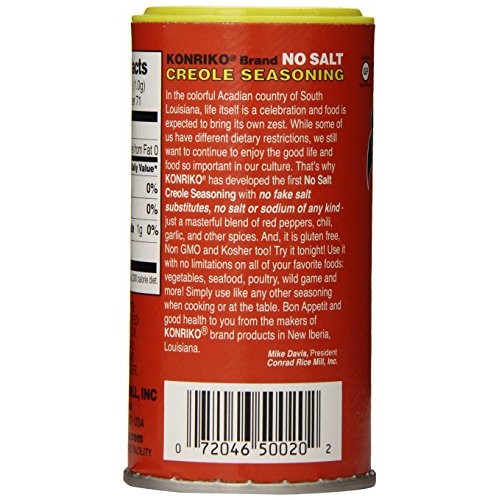 Konriko No Salt Creole Seasoning, 2.5 Ounce