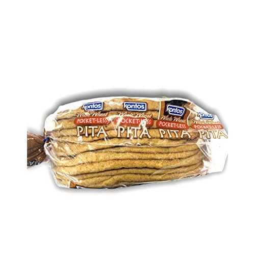 Kontos Bakery, Whole Wheat Smart Pockets Pita Bread, Low Sodium,...