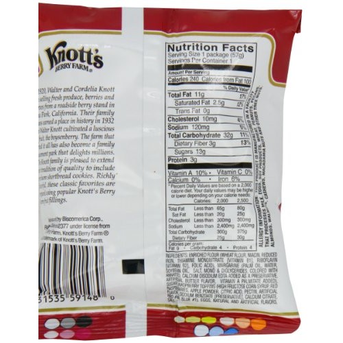 Kontts X27;S, Bsc59636, Biscomerica Raspberry Cookies, 36 / Car