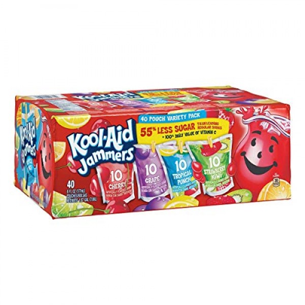 Kool-Aid Juice Jammers, Includes 40 6-Fl.-Oz. Pouches With Cla