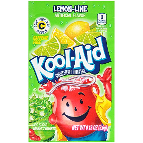 Kool-Aid Lemon-Lime Unsweetened Soft Drink Mix, 0.13-Ounce Packe