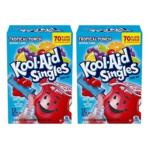Kool-Aid Singles Tropical Punch 12-.055 Oz Box 2-Boxes