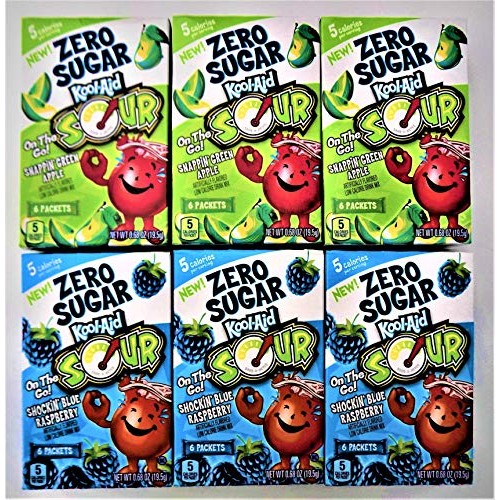 Kool-Aid On The Go! Zero Sugar Bundle 6 Flavored Drink Mix 3 Eac