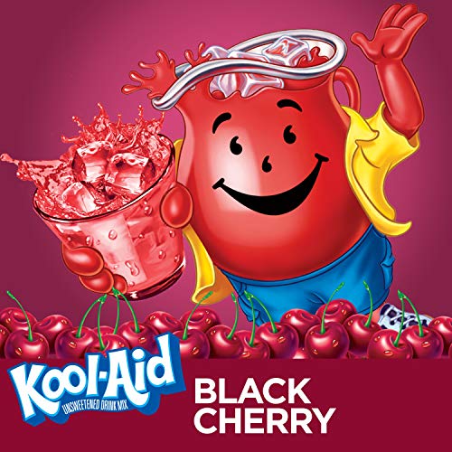 Kool-Aid Black Cherry Flavored Unsweetened Caffeine Free Powdere...
