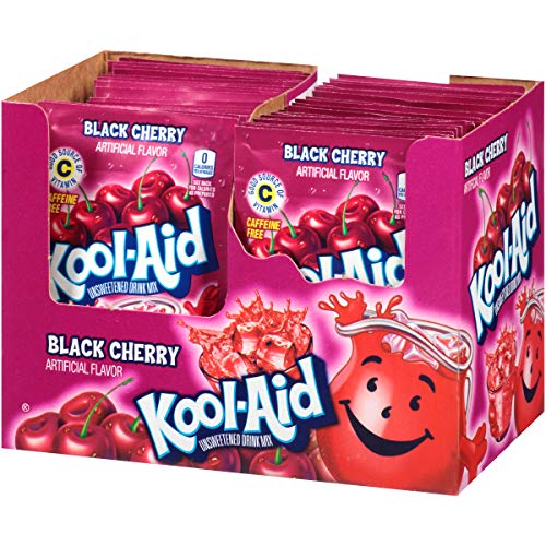 Kool-Aid Black Cherry Flavored Unsweetened Caffeine Free Powdere...
