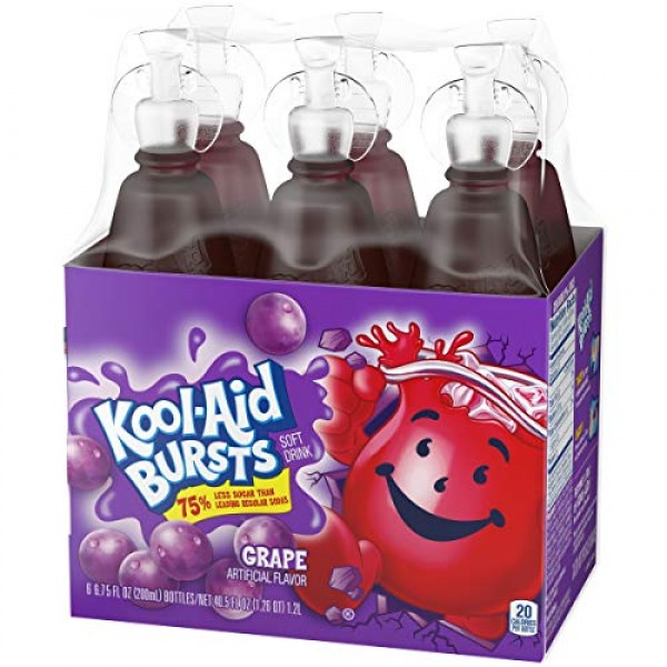 Kool-Aid Bursts Grape Ready-To-Drink Soft Drink, 6 ct - 6.75 fl ...