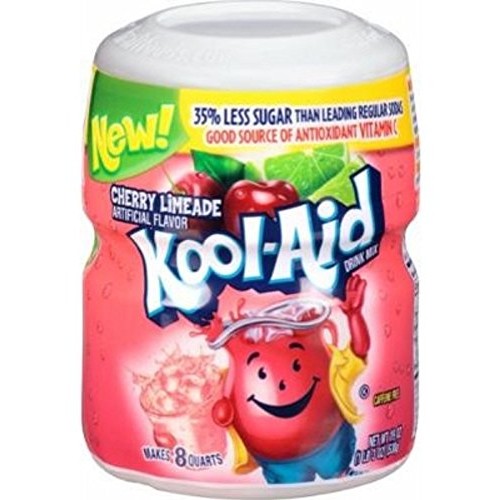 Kool-Aid, Cherry Limeade Drink Mix, 19oz Canister Pack of 4