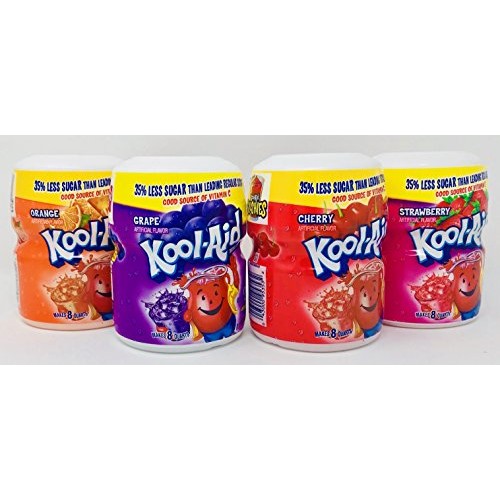 Kool-Aid FUN Flavor Variety Pack! 4 Pack of 19oz Canisters - 1 C...
