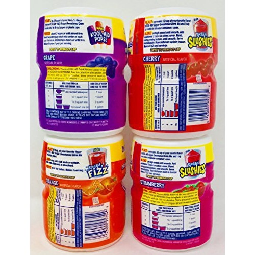 Kool-Aid FUN Flavor Variety Pack! 4 Pack of 19oz Canisters - 1 C...