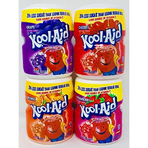 Kool-Aid FUN Flavor Variety Pack! 4 Pack of 19oz Canisters - 1 C...