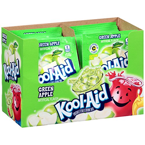 Kool-Aid Green Apple Flavored Unsweetened Caffeine Free Powdered