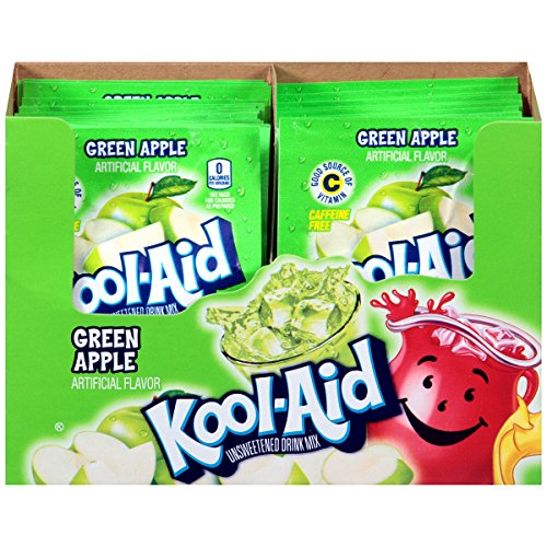 Kool-Aid Green Apple Flavored Unsweetened Caffeine Free Powdered